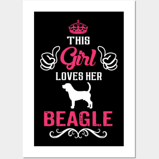 This Girl Loves Her BEAGLE Cool Gift Posters and Art